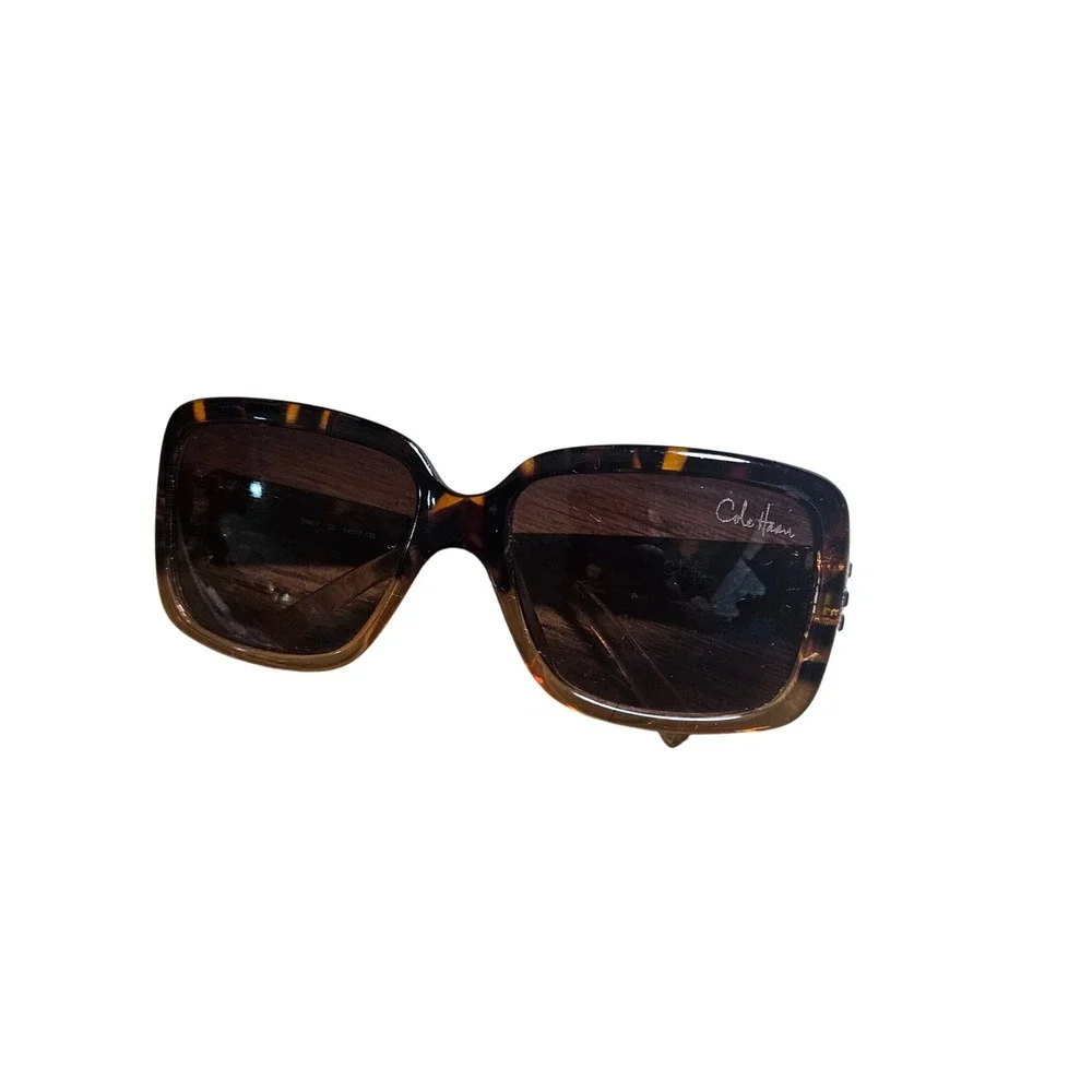 Cole Haan C6017 22 Tortoise Square Sunglasses Brown Lens 54-17-125 Mob Wife